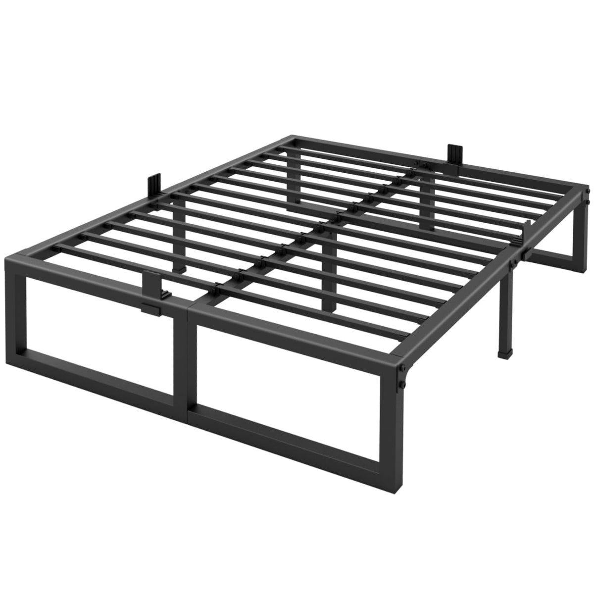 Yitong Angel King Bed Frame, 14 Inch High 3500 Lbs Metal Platform, Mattress Foundation With Steel Slat Support/No Box Spring Nee