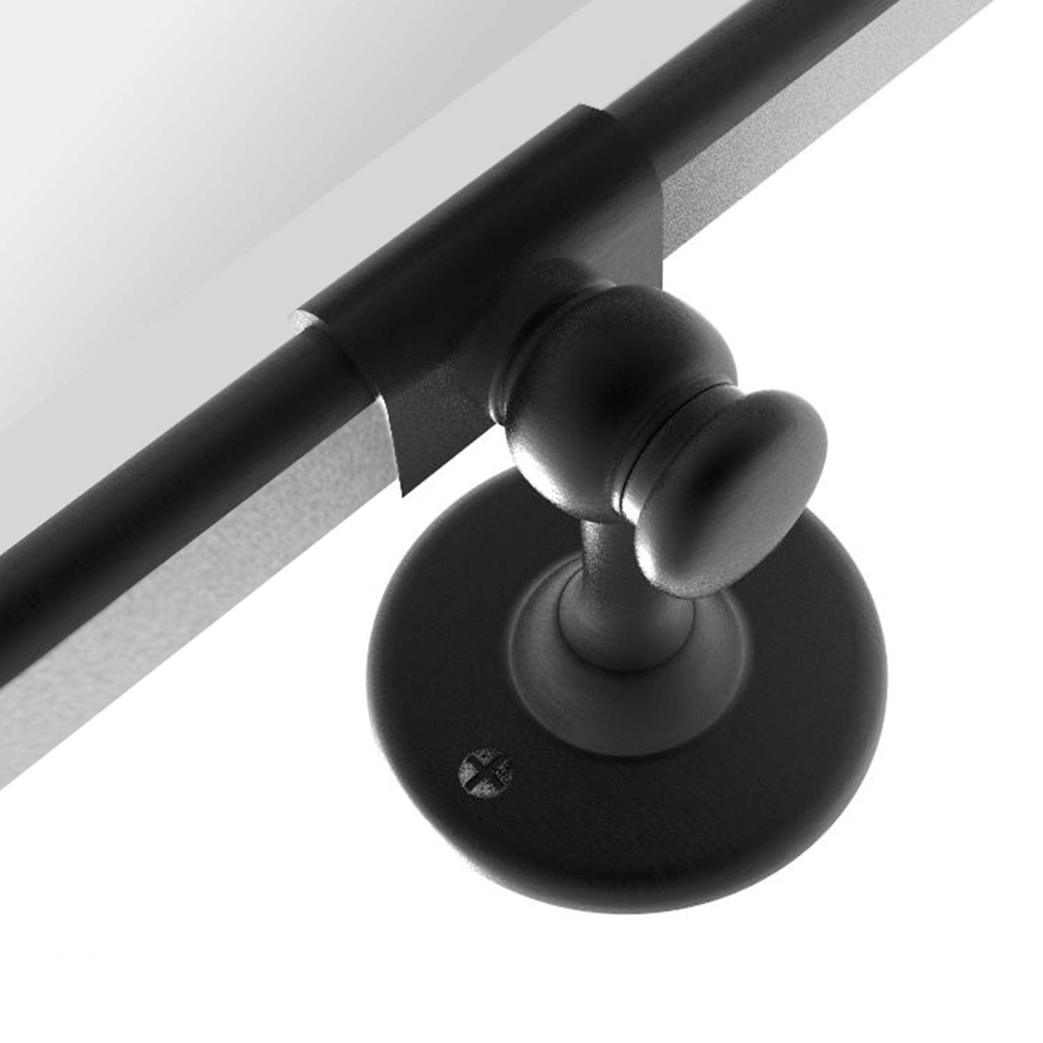 20 X 24  Farmhouse Black Metal Framed Pivot Rectangle Bathroom Mirror Rounded Rectangluar Tilting Beveled Vanity Mirrors For Wal