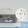 Enakshi Modern Metal Wall Hanging Shelf And Clock Multifunctional Space Saving Decorative Display For Home Office Study Room Col
