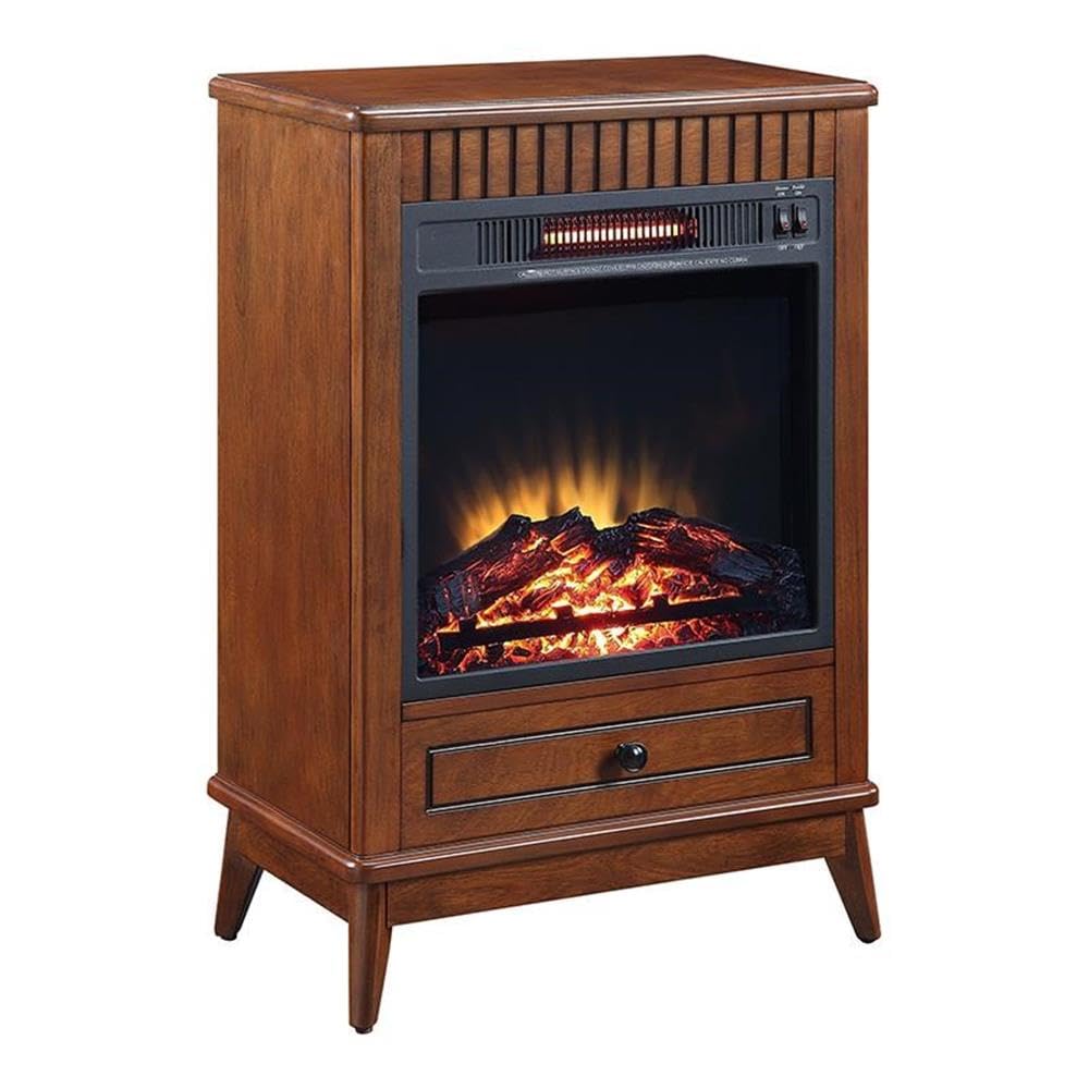 Acme Hamish Fireplace In Walnut