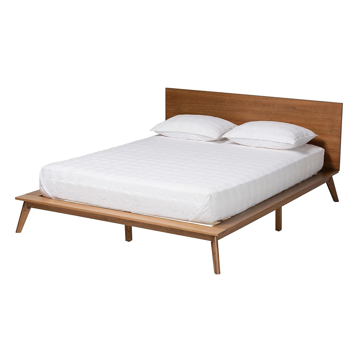 Baxton Studio Wheatley Platform Bed, King, Walnut Brown (235-13245-HiT)