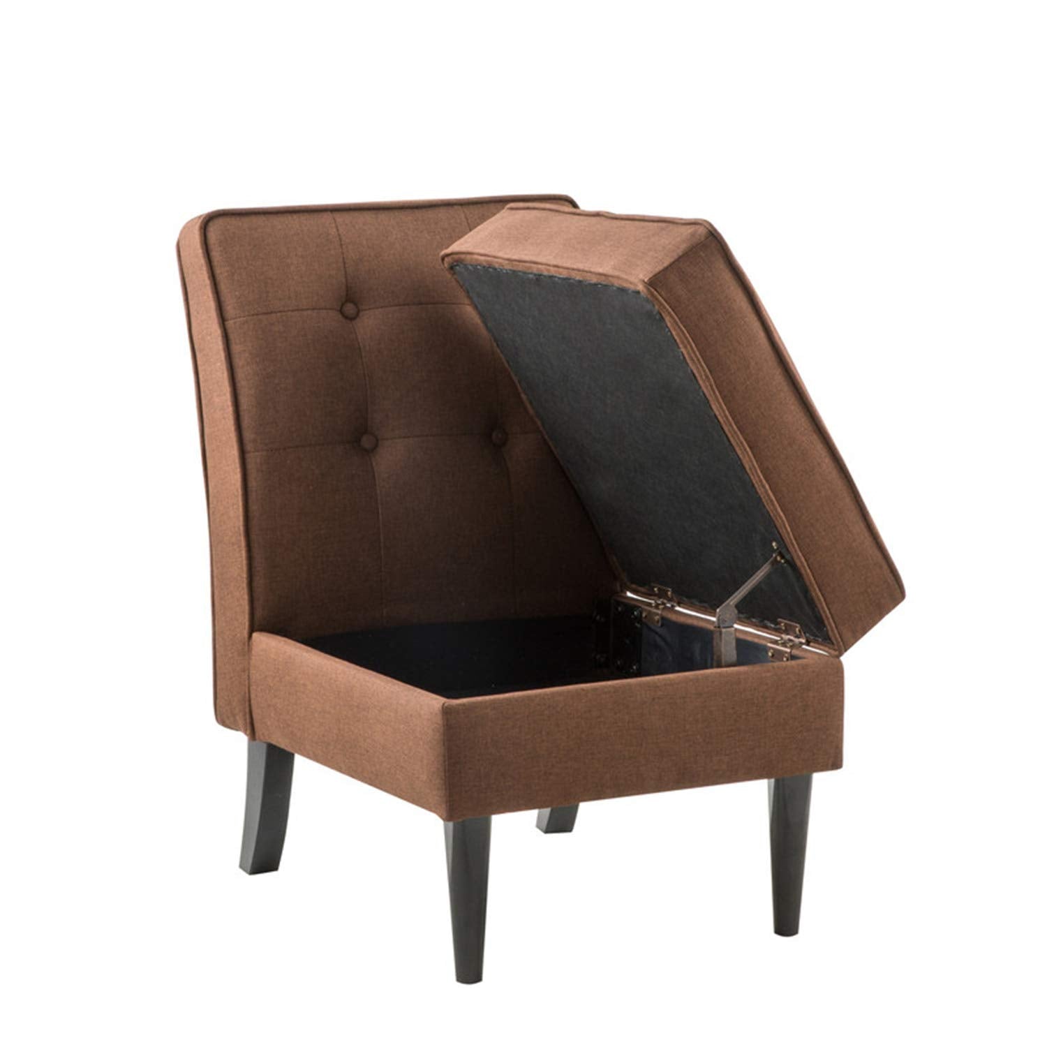 Oliver Brown Fabric Storage Accent Chair With Flip Top Storage