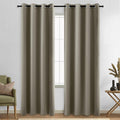 Koufall Taupe 52X96 Inches Long Blackout Curtains For Living Room