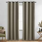 Koufall Taupe 52X96 Inches Long Blackout Curtains For Living Room