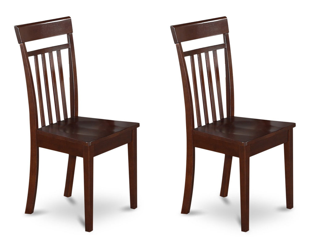 East West Furniture HLCA3-MAH-W 3 Piece Kitchen Table Set for Small Spaces Contains a Round Dining Room Table with Pedestal and 2 Dining Chairs, 42x42 Inch, Mahogany