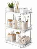 Mechdel 3Tier Under Sink Organizer With PullOut Sliding Drawers | MultiPurpose Kitchen & Bathroom Storage Rack | Clear Counte