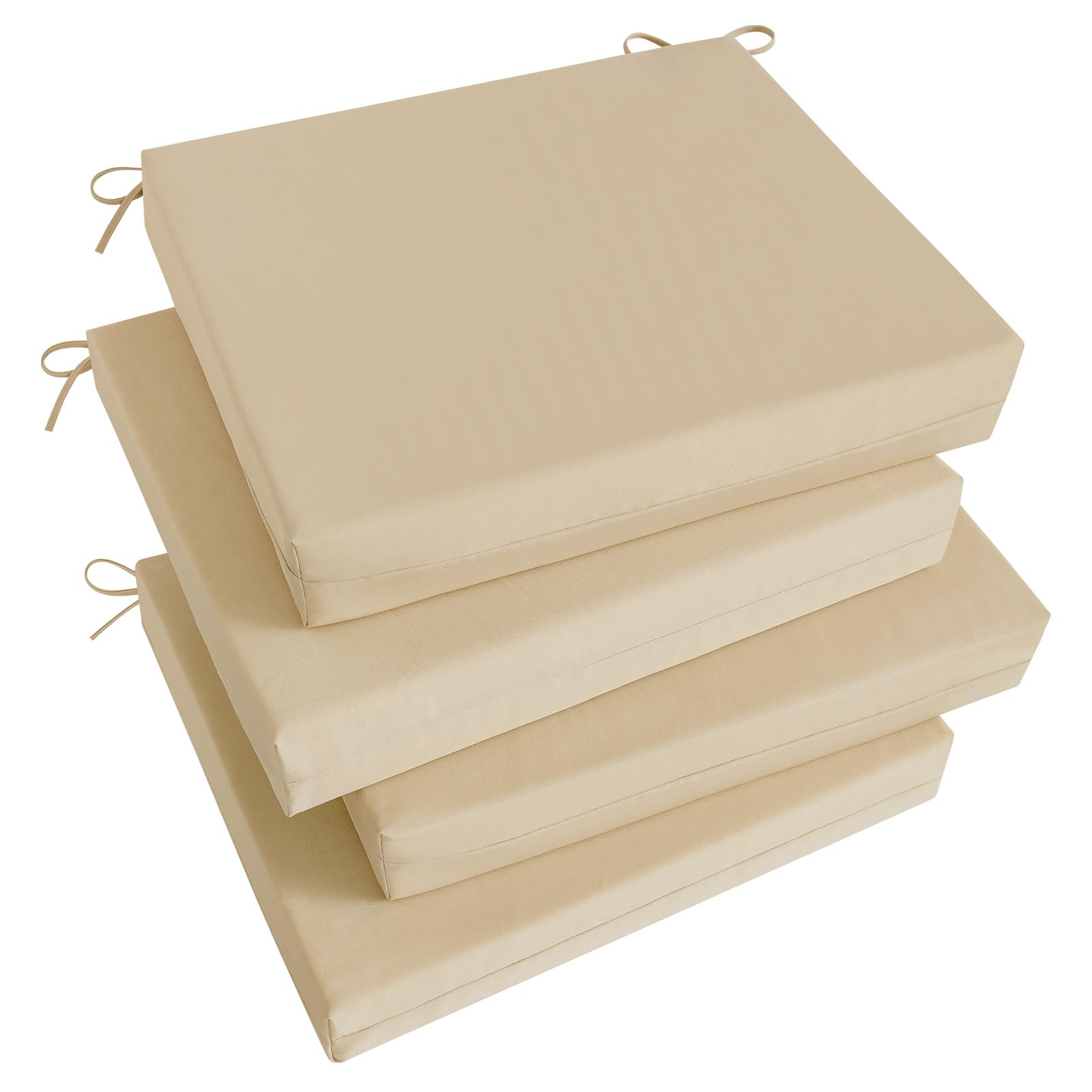 Basic Beyond Indoor/Outdoor Chair Cushions, Waterproof Patio Furniture Cushions - Square Corner Seat Cushions For Patio Furnitur