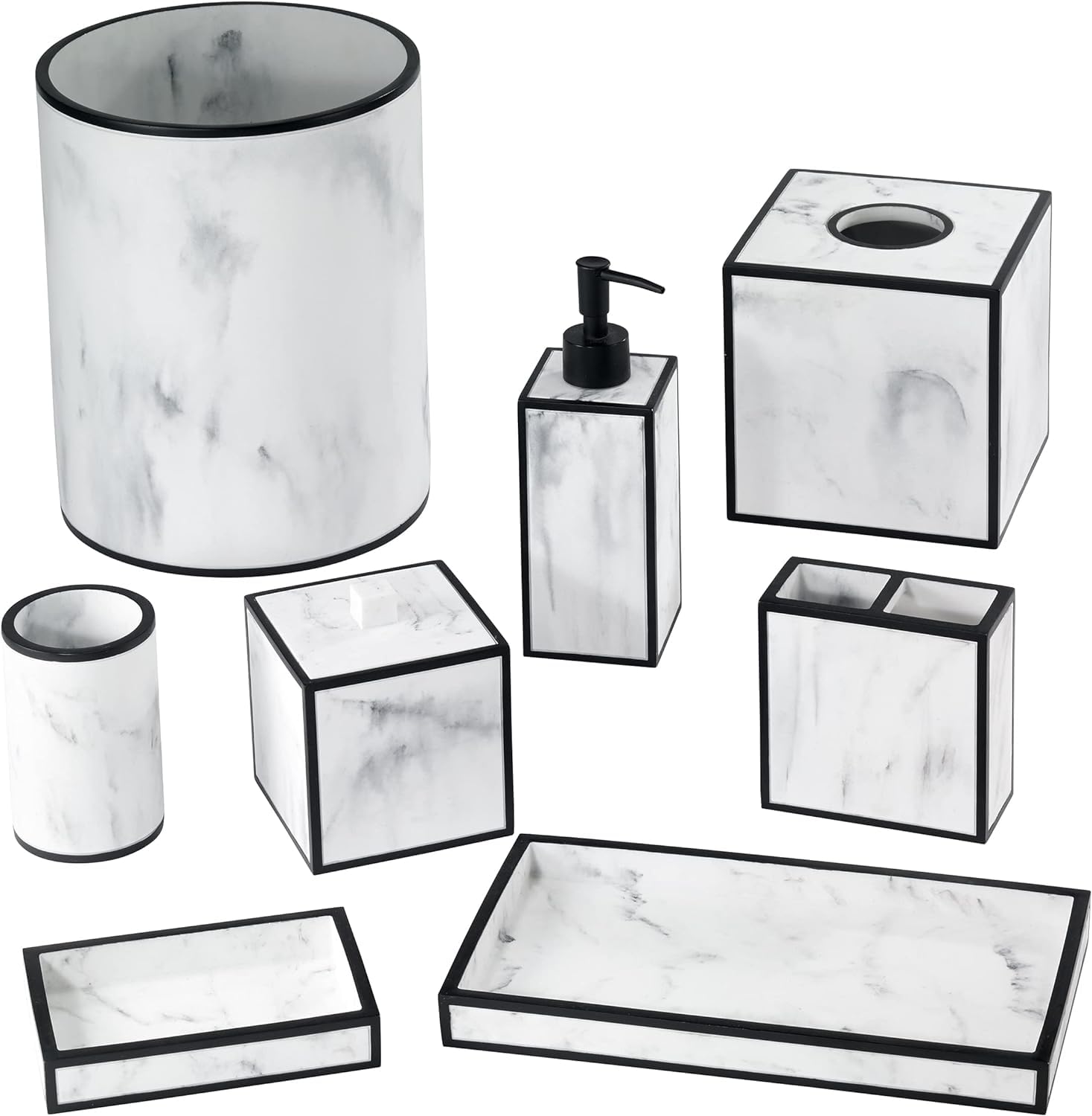 Avanti Linens - Tissue Box Cover, Guest Bathroom Essentials, Modern Home Decor (Jasper Collection)