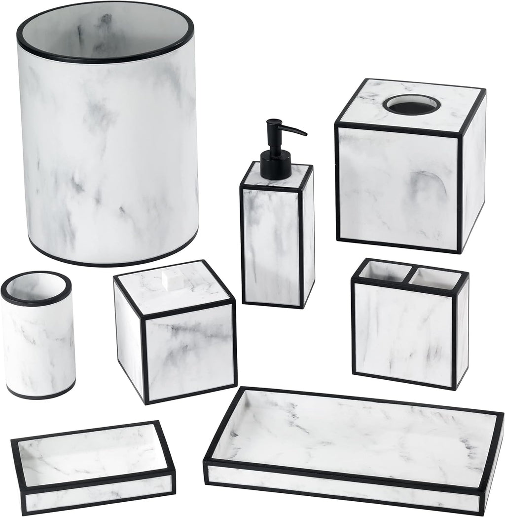 Avanti Linens - Tissue Box Cover, Guest Bathroom Essentials, Modern Home Decor (Jasper Collection)