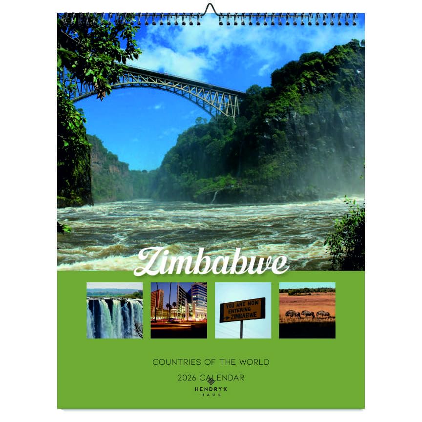 Zimbabwe 2026 Wall Calendar - Scenic Photography, 12-Month Planner, 8.5x11 Inches, January to December - Holiday Gift Idea
