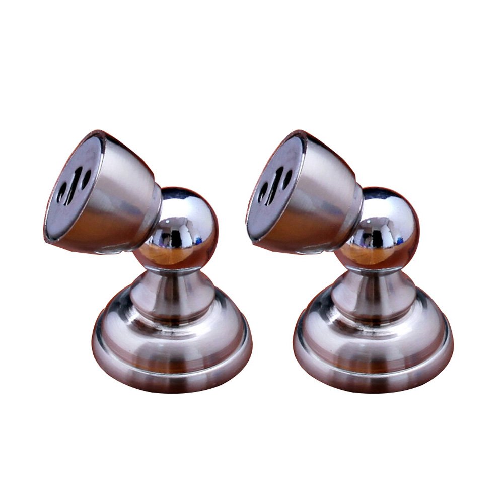 Cucumis 2 Pcs Modern Minimalist Zinc Alloy Short Wall Door Touch Door Stop Magnetic, Magnetic Door Catch, Door Stopper Wall Prot
