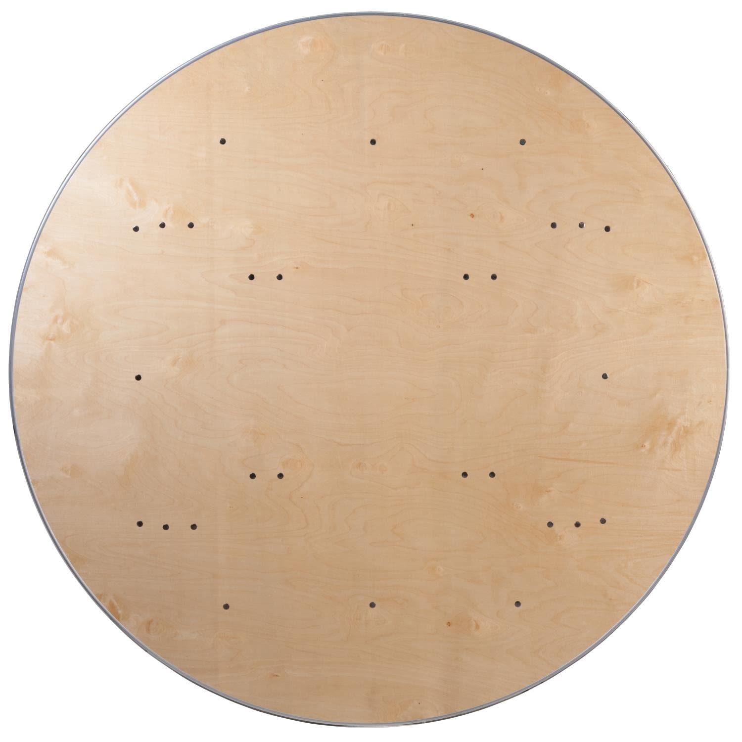 Flash Furniture 5.5-Foot Round HEAVY DUTY Birchwood Folding Banquet Table with METAL Edges