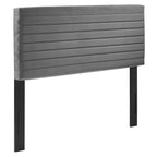 Modway Tranquil Modern Performance Velvet Full/Queen Headboard In Gray