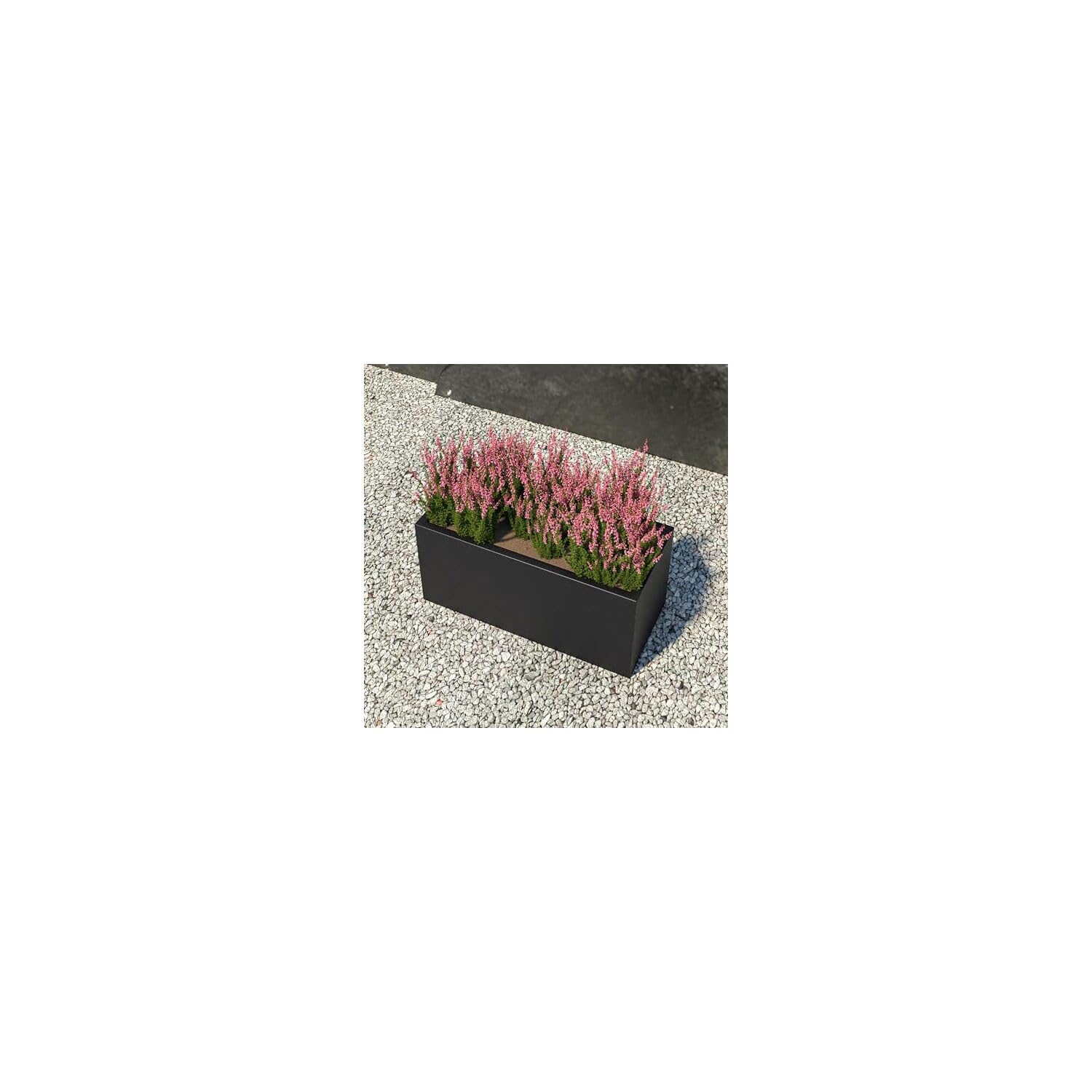 Bloom Series Poly Stone Planter 15.7 , 31.5 Long In Black