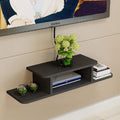 Engineered Wood Floating Wall Shelf Rack for Living Room and Home Decor Display Units Set Top Box Stand | Wooden Wall Mount Shel