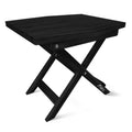 Melino Wooden Folding Table, Acacia Wooden Small Table For Indoor And Outdoor Uses, Weather Resistant And Fully Assembled (Black