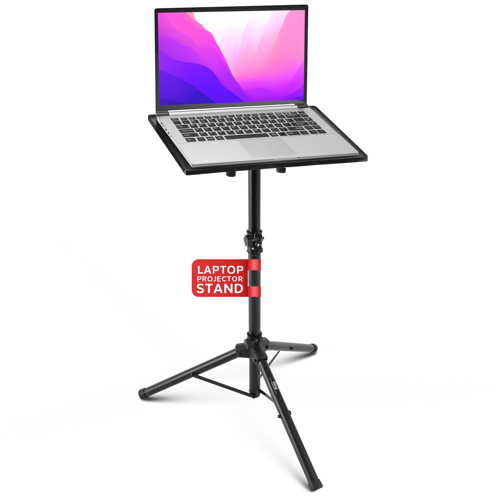 Pyle-Pro Universal Laptop Projector Tripod Stand - Computer, Book, Dj Equipment Holder Mount Height Adjustable Up To 39.37    W/