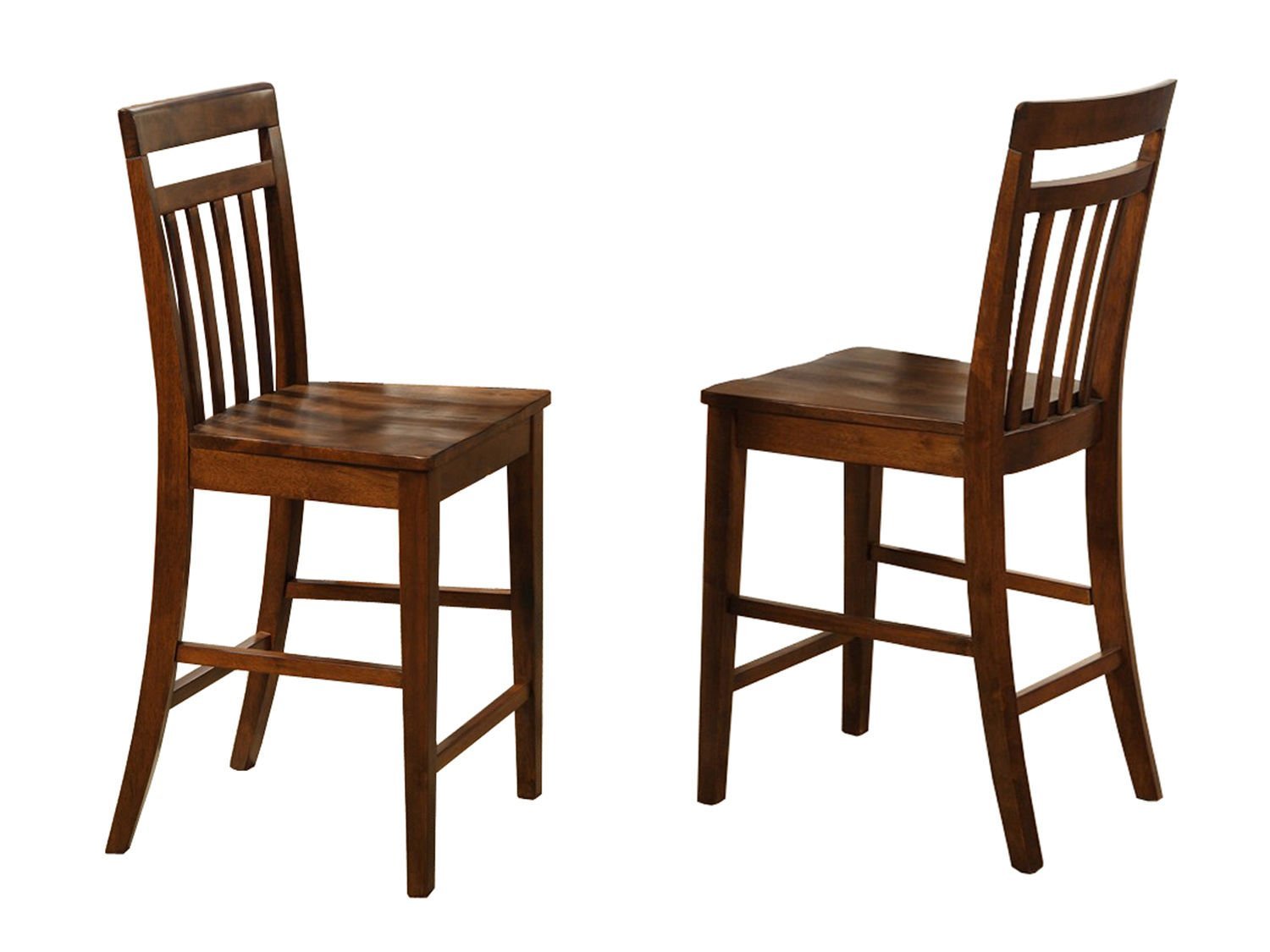 East West Furniture EWS C Dining Table Set, 2 Pieces, Oak Finish
