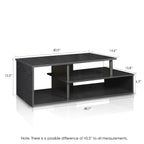 Furinno Econ Low Rise TV Stand, Black/Black
