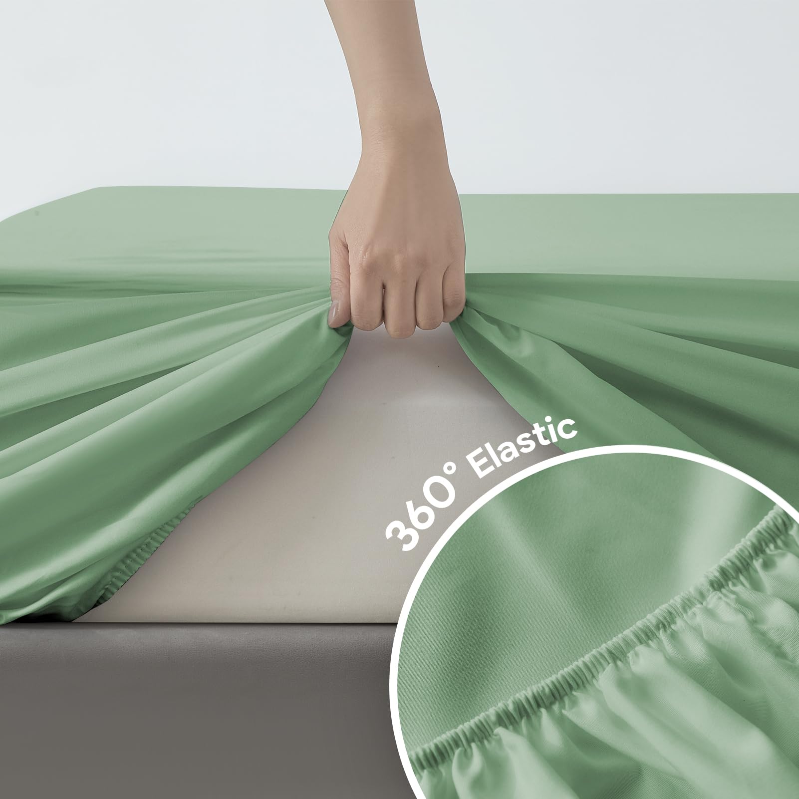 Maple&Stone Twin Fitted Sheet Only - Bulk Pack Of 6 Bottom Sheets - Premium Soft & Breathable, Brushed Microfiber Fabric For Twi