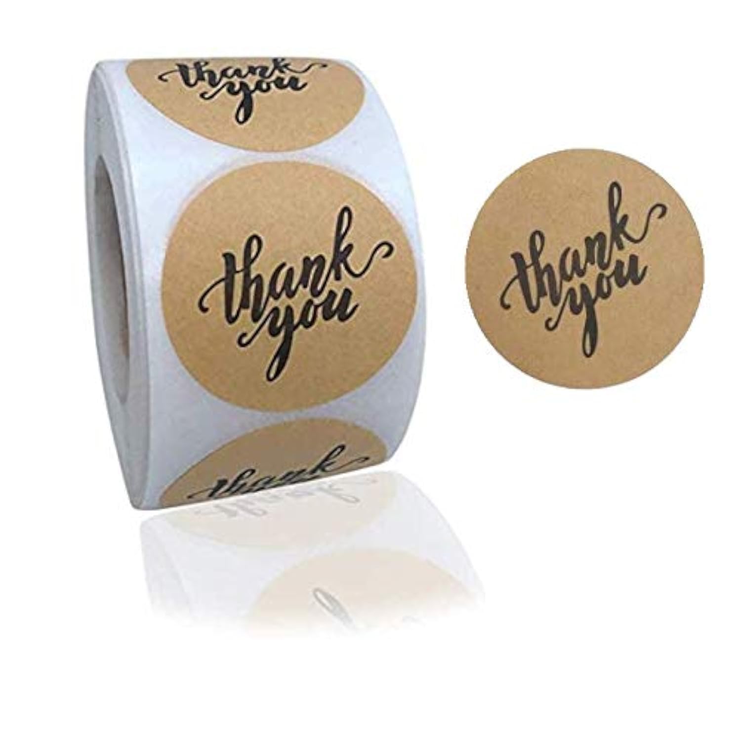 Woyaobd 500Pcs Thank You Stickers For Packaging, 1.5 Inch Self-Adhesive Envelope Stickers For Small Business, Gifts, Weddings, P