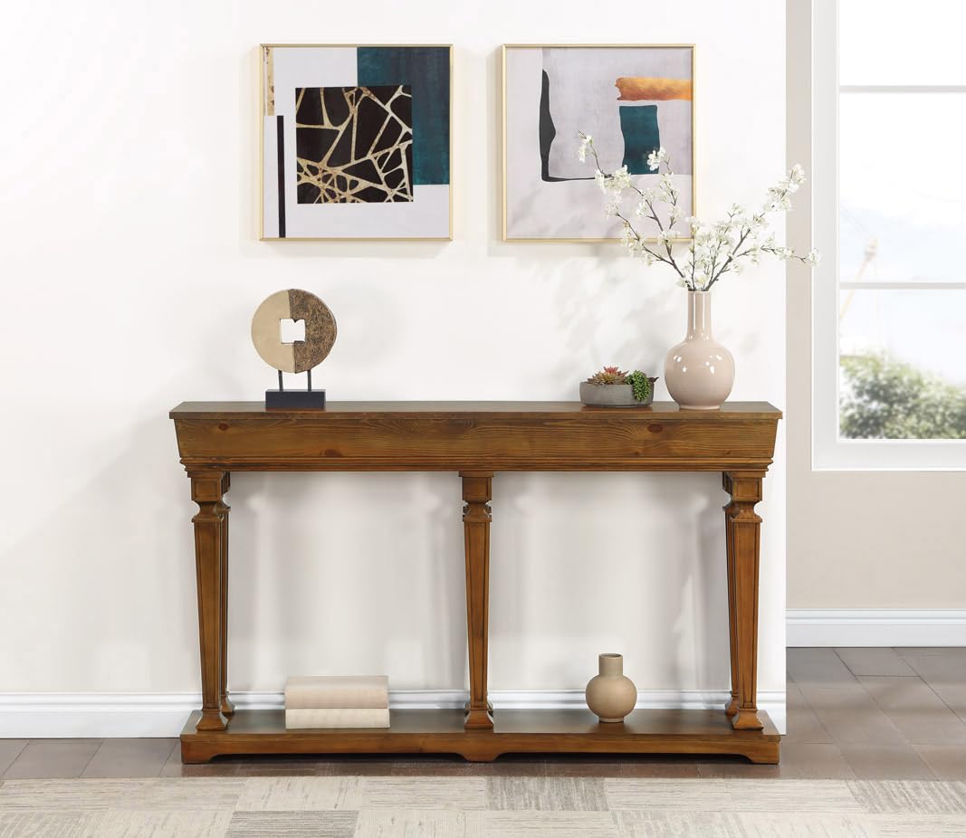 Acme Garrison 72" Console Table In Oak