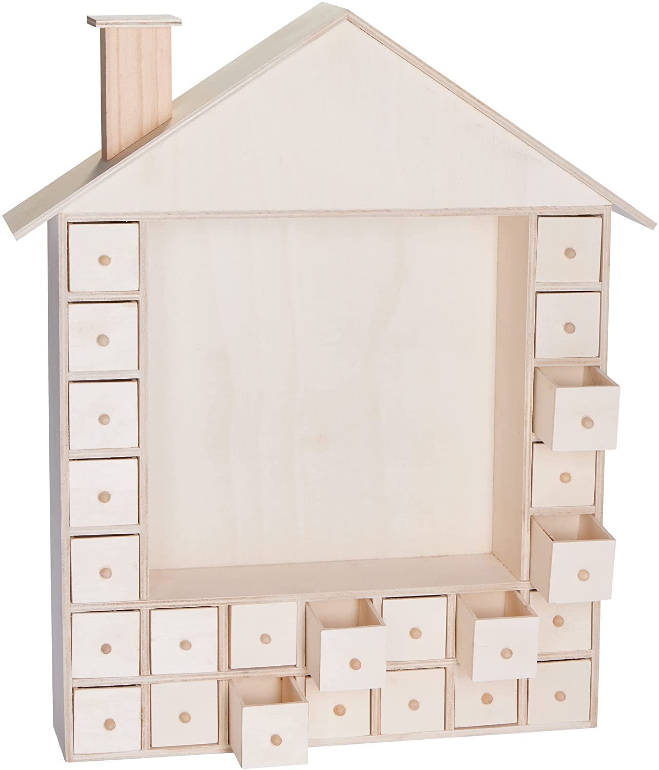 Brubaker Wooden Advent Calendar To Fill With 24 Drawers - Diy Unfinished Christmas Calendar For Painting, Crafting And Self-Desi