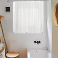Absenk Waterproof Frosted Shower Curtain For Window Inside Shower, Vinyl Bathroom Window Curtain 24' X 24' With Hooks, Heavy D