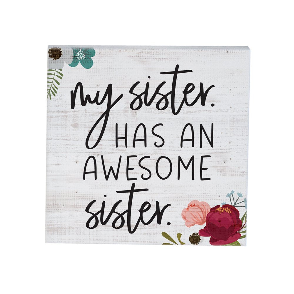 Sincere Surroundings STS1019 Awesome Sister, 5.25x5.25-inch, White