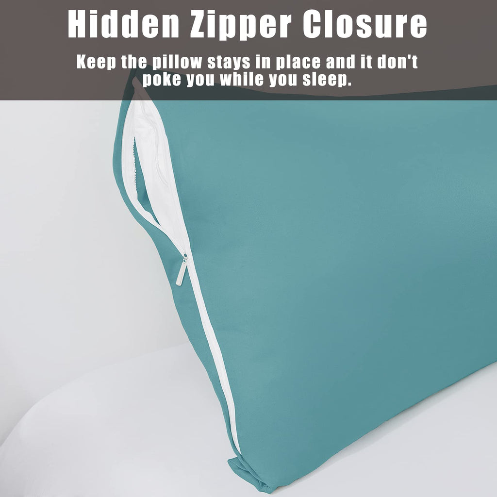Body Cooling Pillow Cases Cover, Bamboo Rayon Pillowcases With Zipper Closure, Cool And Breathable Pillow Case For Hot Sleepers