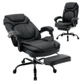 Linting 160 Reclining Office Desk Chairs With Back Support Footrest, Pu Leather Wide Seat Managerial Executive Chairs, 350Lbs Co
