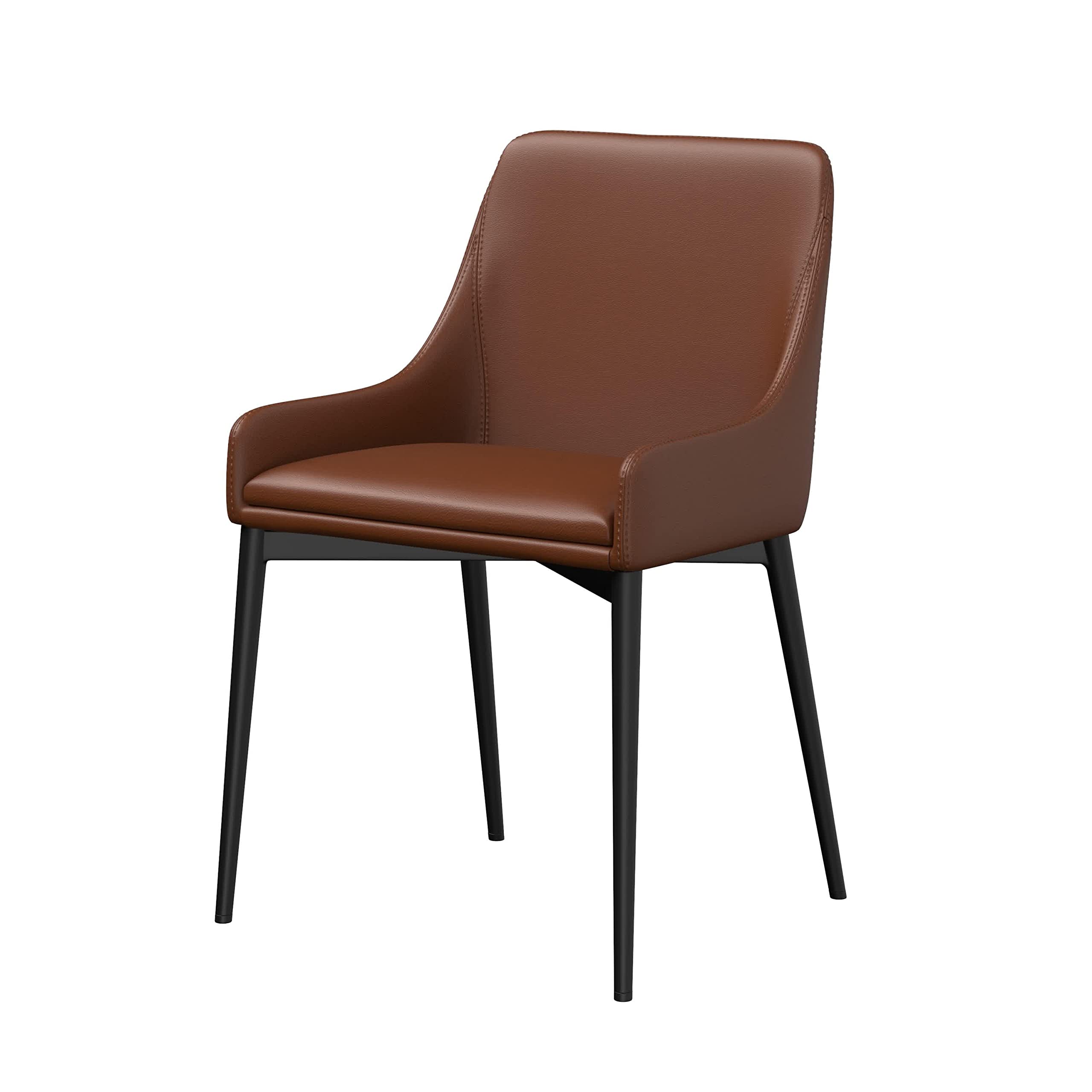 Neos Modern Furniture Dining Chairs, Cognac