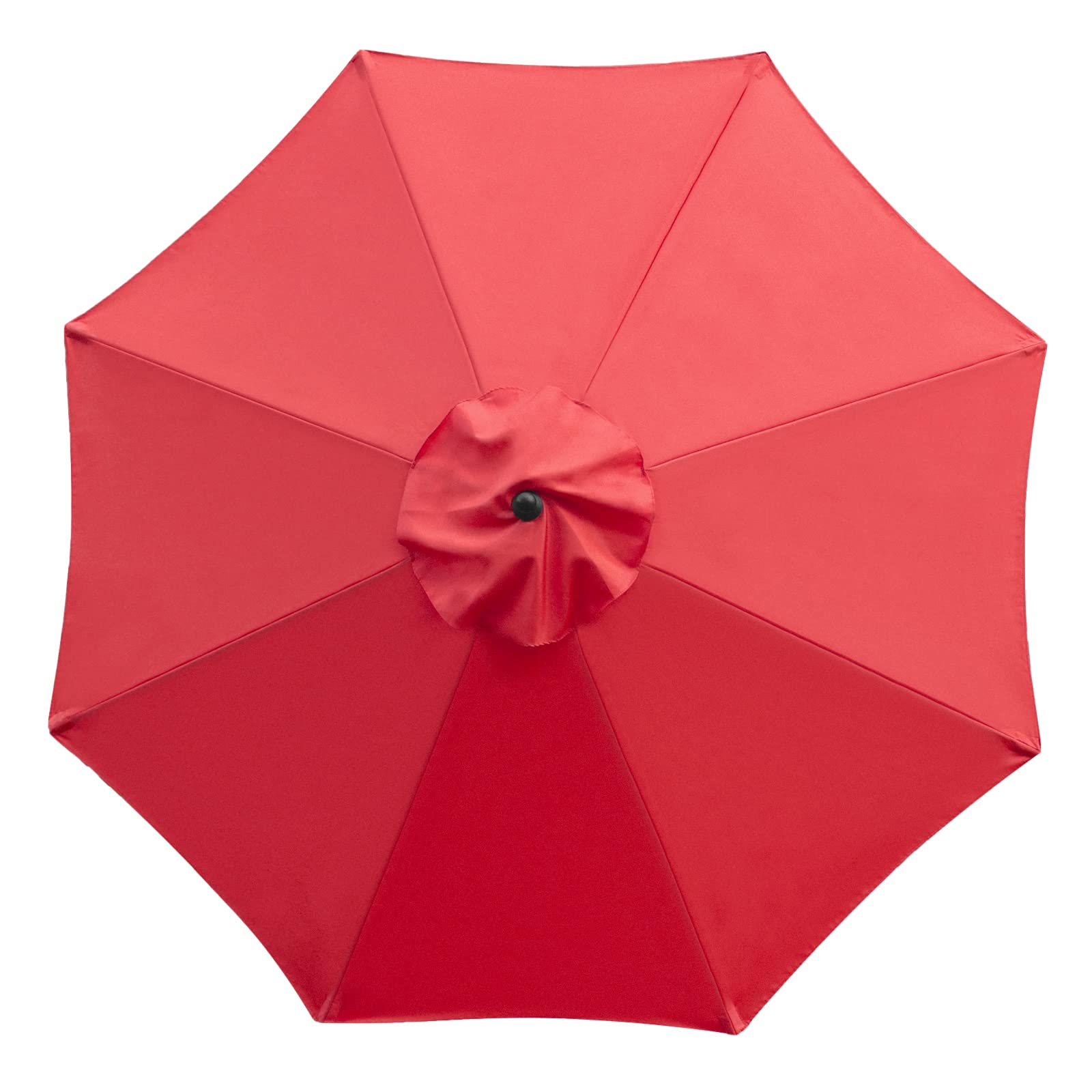 Sunnyglade 9Ft Patio Umbrella Replacement Canopy Market Umbrella Top Fit Outdoor Umbrella Canopy (Red)