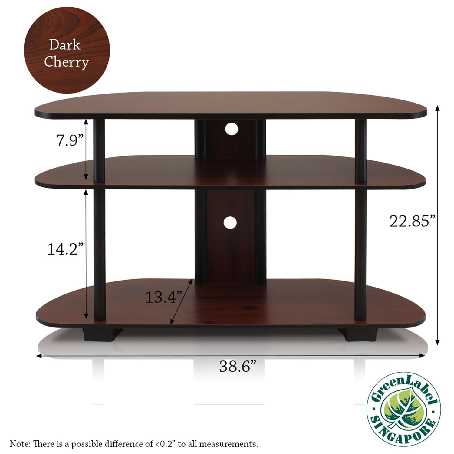 Furinno Turn-N-Tube 3-Tier Entertainment TV Stand - Thumbnail 5