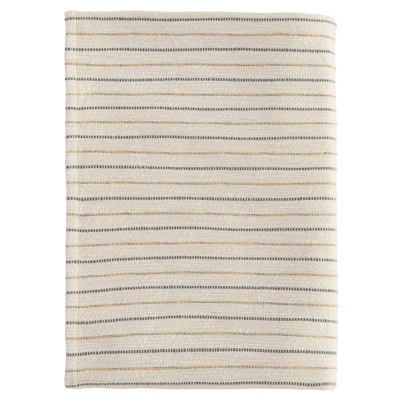 Kosas Home Cindy 50X70 Transitional Stripes Cotton Throw Blanket In Ivory Multi