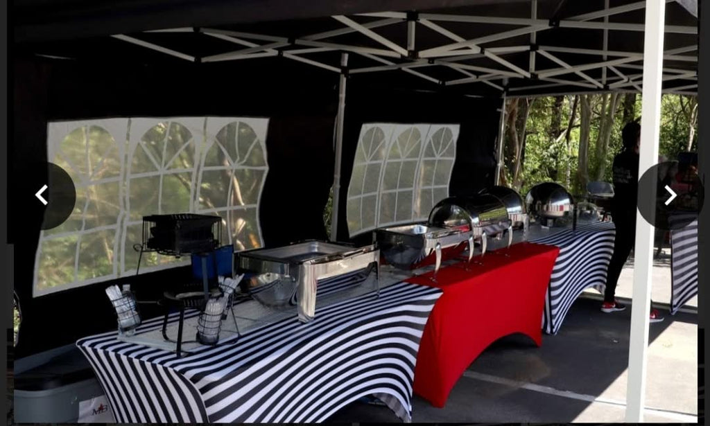 Your Chair Covers - 6 Ft Rectangular Fitted Spandex Tablecloths, Stretch Elastic Table Cover For Patio, Party, Birthday, Vendor, Dj, Massage Table - Black And White Striped
