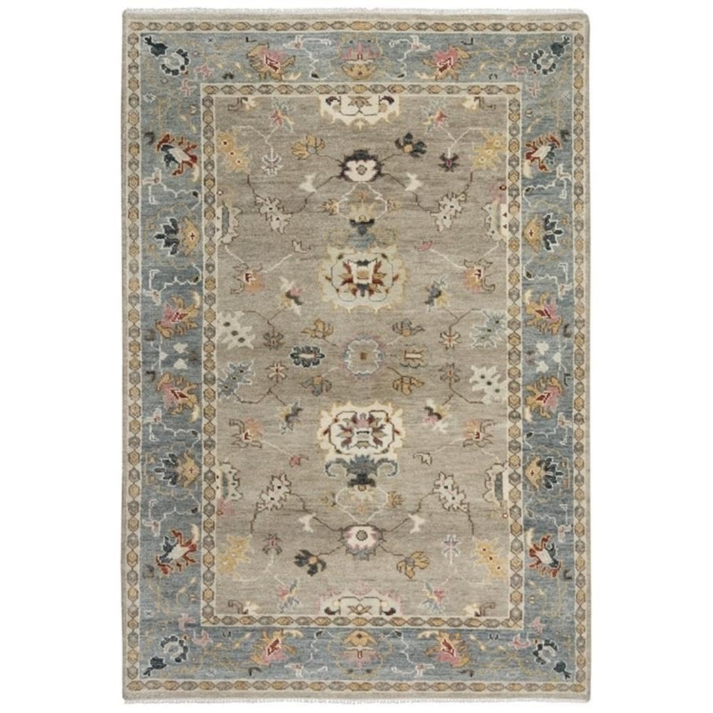 Muse 10' X 14' Abstract Tan/Gray/Brown/Blue/Gray Hand Knotted Area Rug