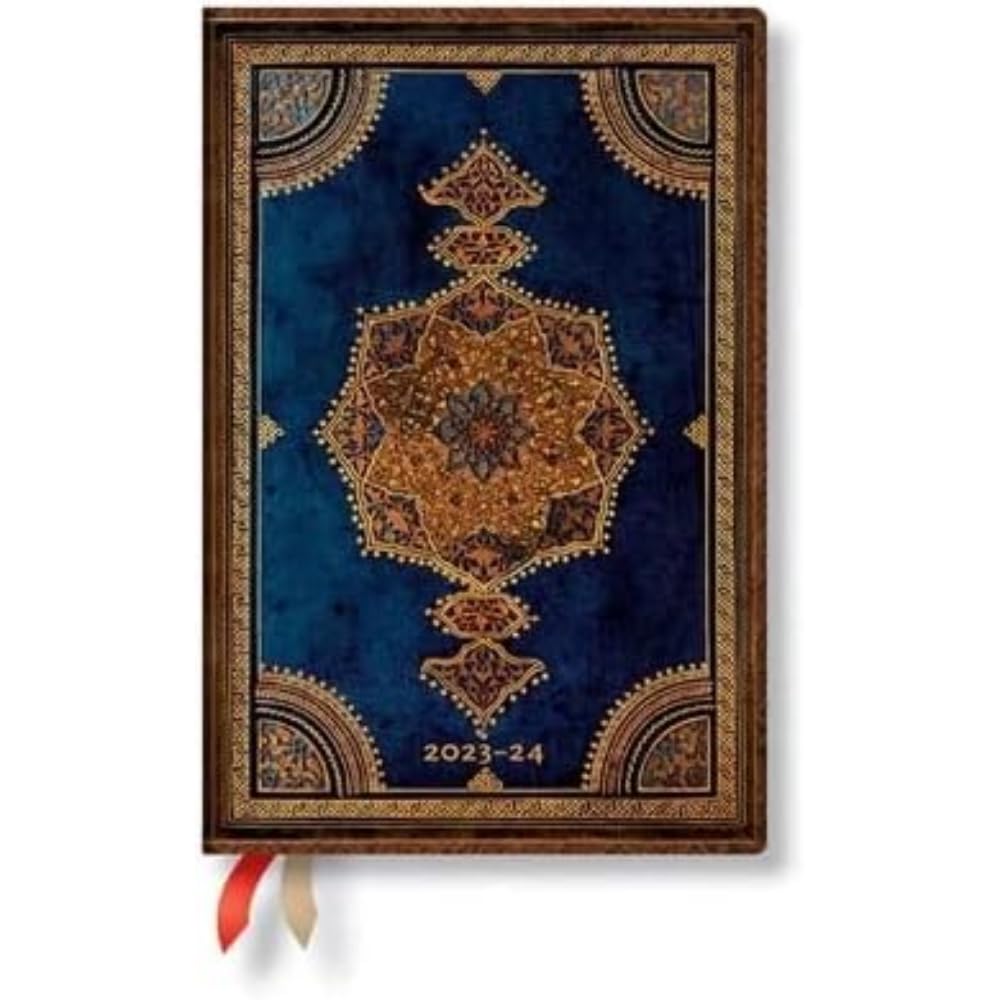Paperblanks 18 Month Diaries 2023-2024 Safavid Indigo | Horizontal | Mini (95    140 Mm)
