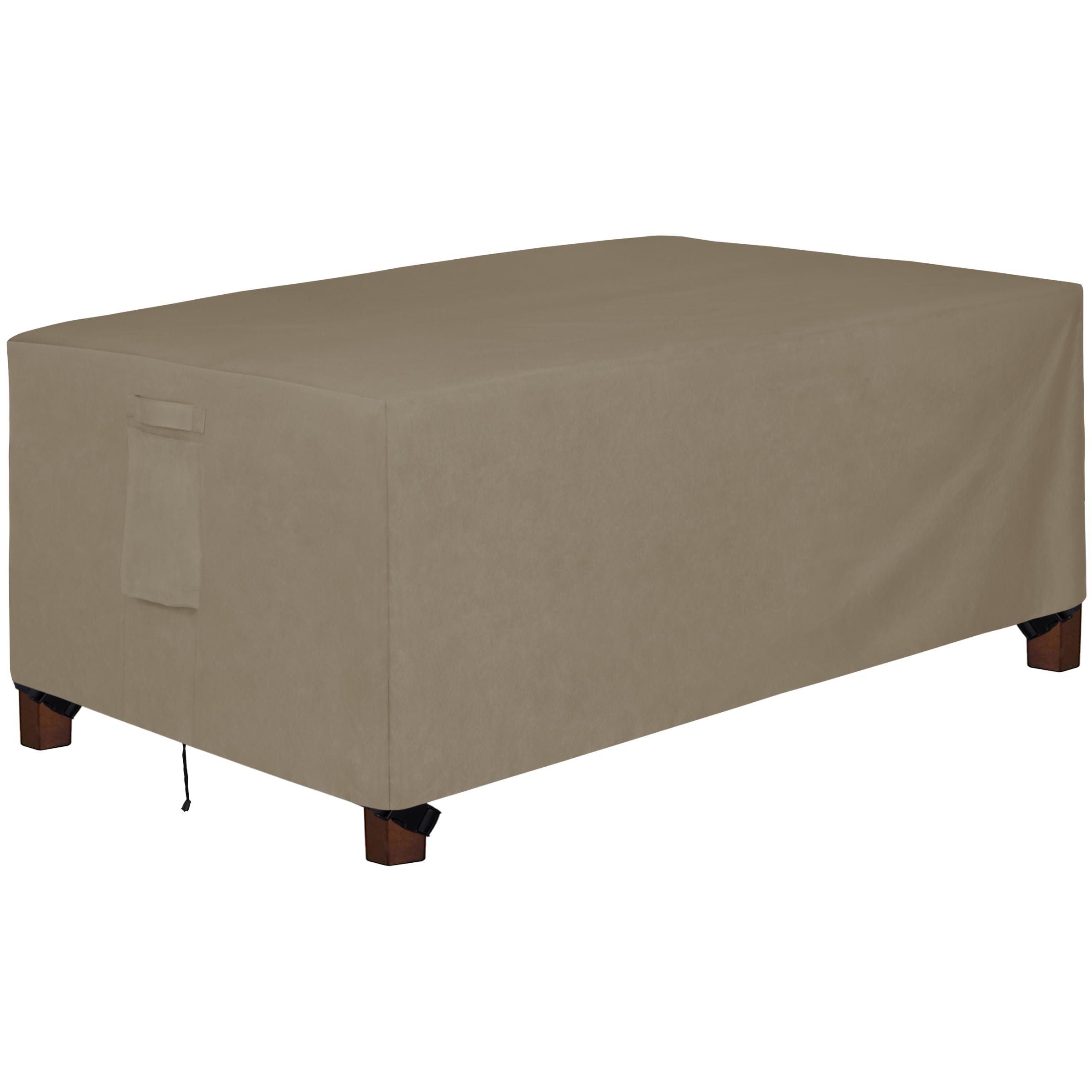 Easy-Going 600D Heavy Duty Rectangular Table Cover Uv Resistant And Waterproof Outdoor Lawn Patio Furniture Cover (72' Lx44 Wx23 H, Camel)