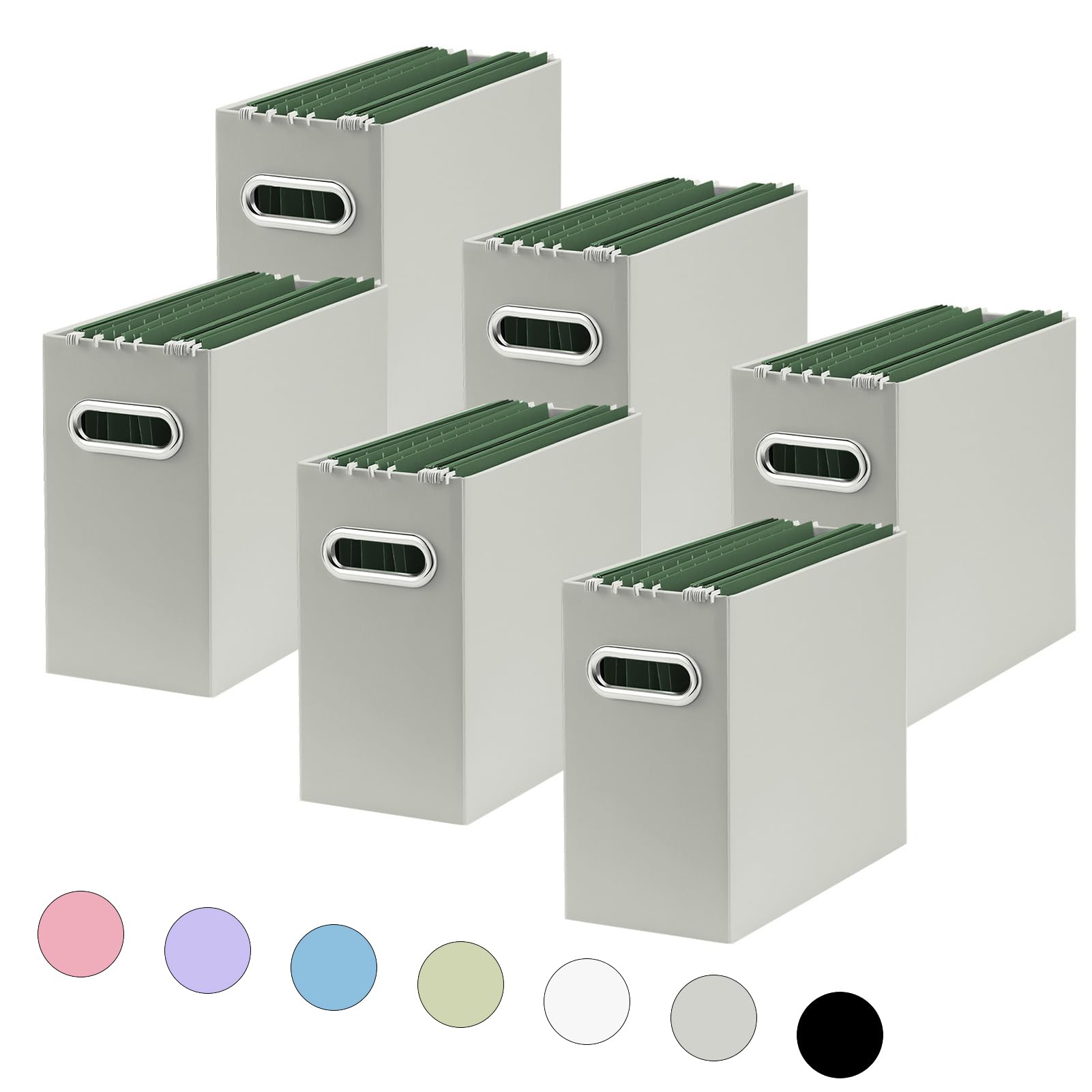 Oterri File Organizer, Small Storage Box, Cardboard File Folder Organizer, Collapsible File Box, Hanging File Organizer For Lett