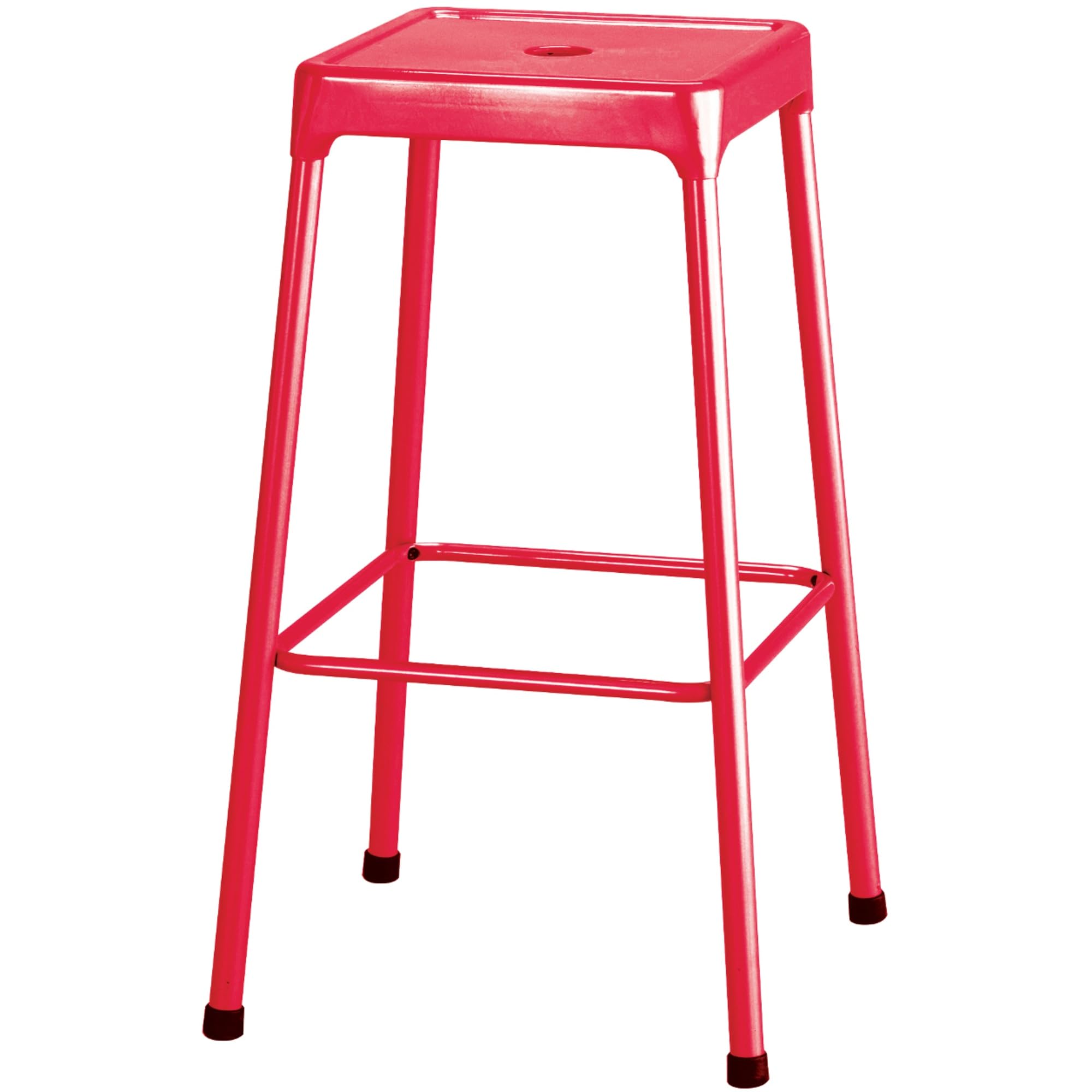 Safco Products Stool, 29", Brighten Up Your Space with Bright Colors and Modern Styling, 4 Rubber Feet for Non Slip and Won't Damage Floors, Red