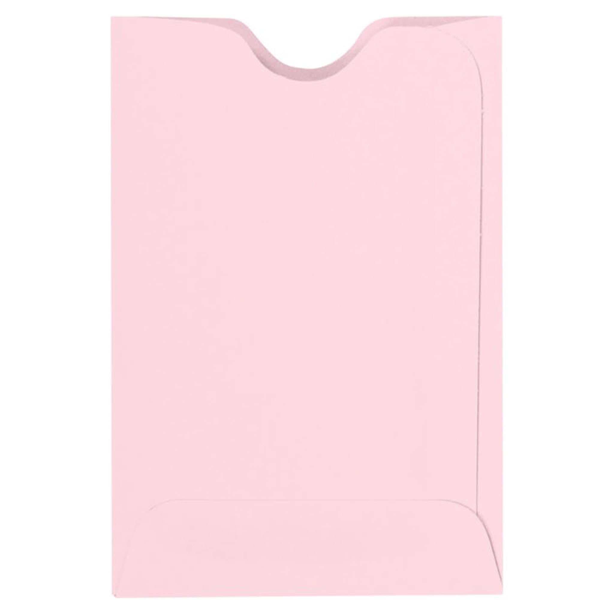 Luxpaper Credit Card Sleeves | 2 3/8' X 3 1/2' | Candy Pink | 80Lb. Text | 50 Qty