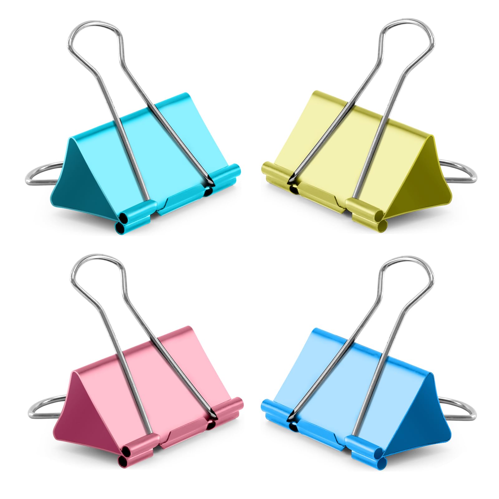 Ufmarine Colored Jumbo Binder Clips2.4 Inch, Extra Large Binder Clips For Office (8 Pcs)
