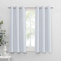 PONY DANCE White Window Curtains - Home Decor Panels Elegant Chrome Heavy-Duty Decorative Light Blocking Draperie for Kitchen & 