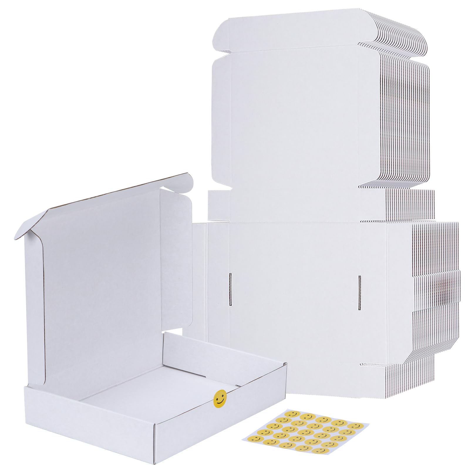 Rlavbl 11X8X2 Shipping Boxes Set Of 25, White Corrugated Cardboard Box For Packing, Mailing, Business
