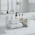 Bianco Multipurpose 10 Inch Metal Bathroom Storage Organizer Basket Bin Modern Wire Grid Design For Organization In Cabinets On 