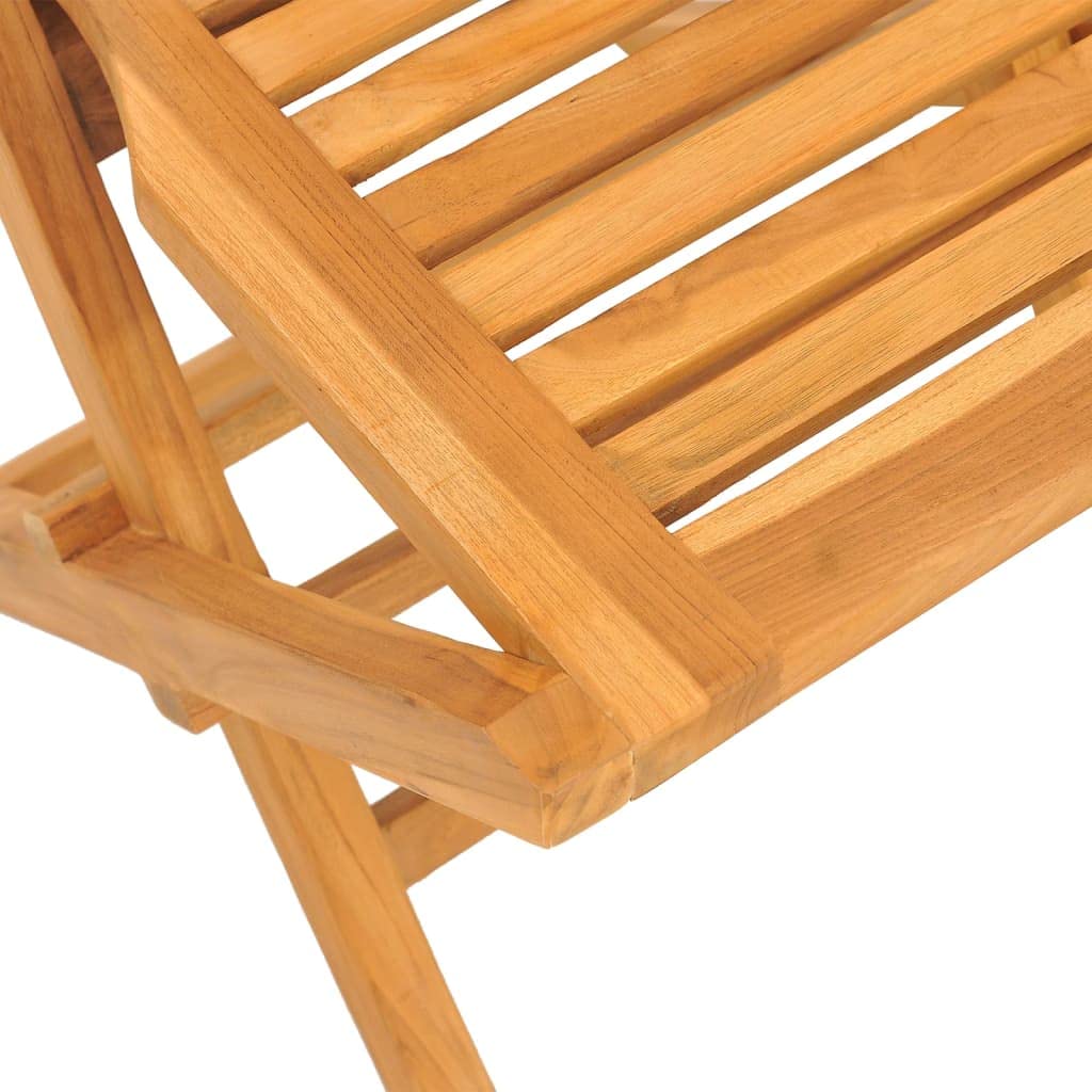 vidaXL Folding Patio Chairs - Set of 8 - Solid Teak Wood - Outdoor Seating for Garden/Patio/Deck - Brown - Supportive Backrest - Slatted Design - 18.5"x24.8"x35.4"