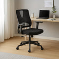 Nilkamal Enrich Mid Back Office Chair | Adjustable Height And Breathable Mesh Back | Chair For Home, Desk, Study | Black