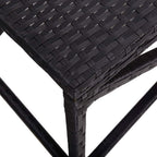 Patio Bench 47.2" Poly Rattan Black