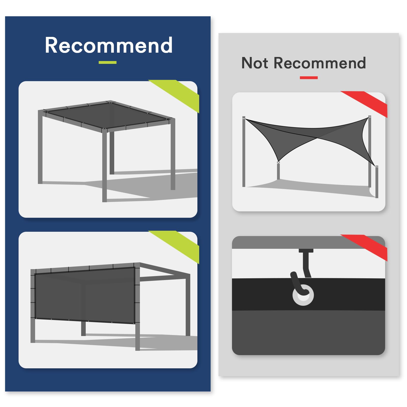 Vicllax 90% Shade Fabric Sun Shade Cloth Privacy Screen With Reinforced Grommets For Outdoor Patio Garden Pergola Cover Canopy 24X24 Ft, Dark Grey